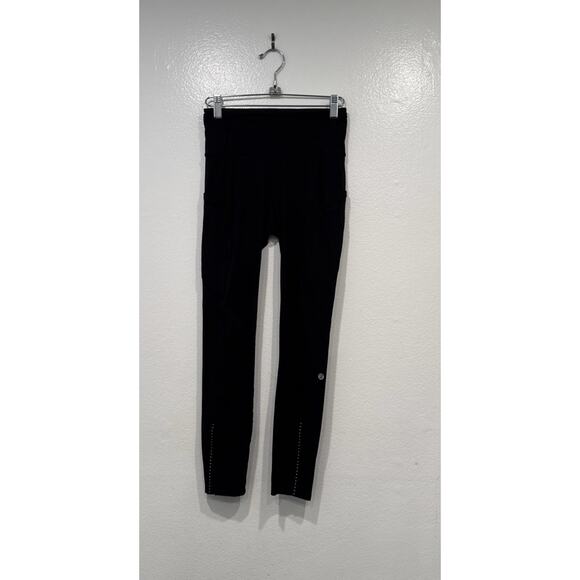 Lululemon Fast Free 7/8 Tight II Nulux 25" Leggings Black W5ATIS Women's Size 4 - Picture 1 of 8